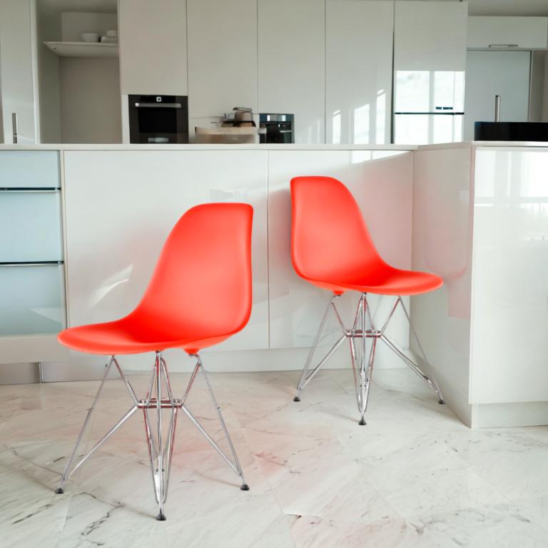 Eiffel Dining Chair - Chrome Legs