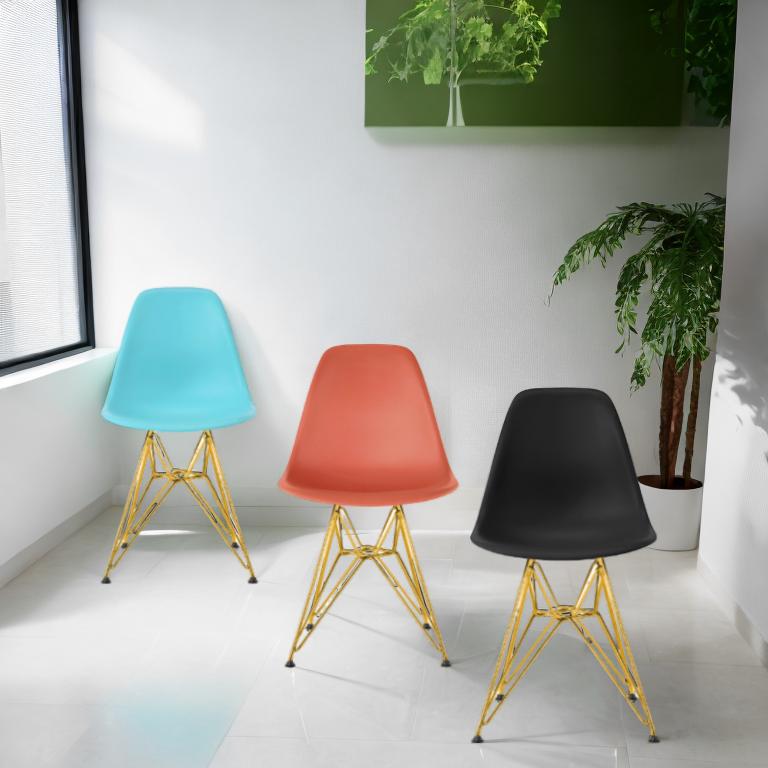 Eiffel Dining Chair (Gold Legs)