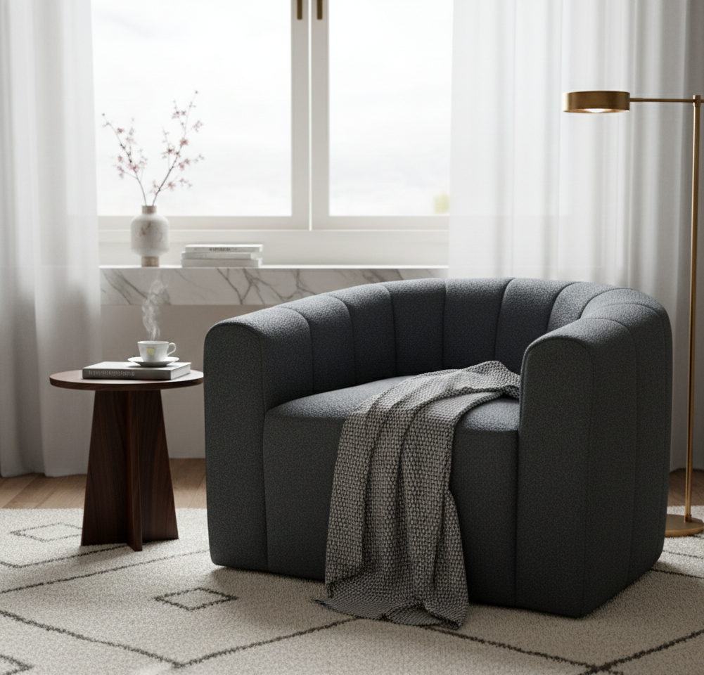 Bibi II Lounge Chair (Boucle Fabric)