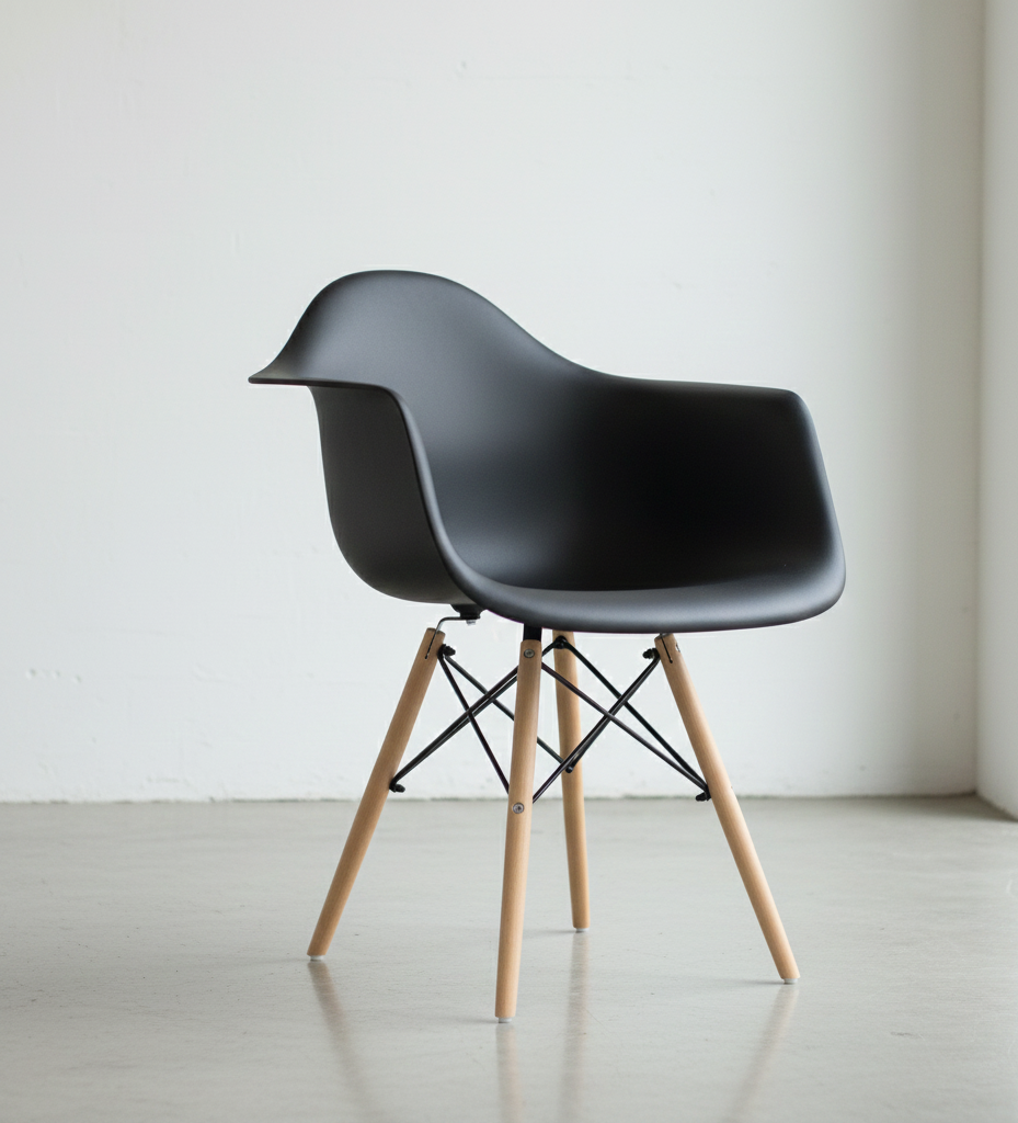 Bucket Arm with Wood Base