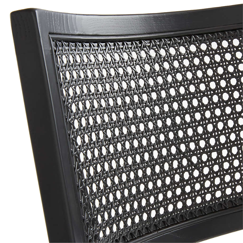 Black Tina Cane Counter Stool