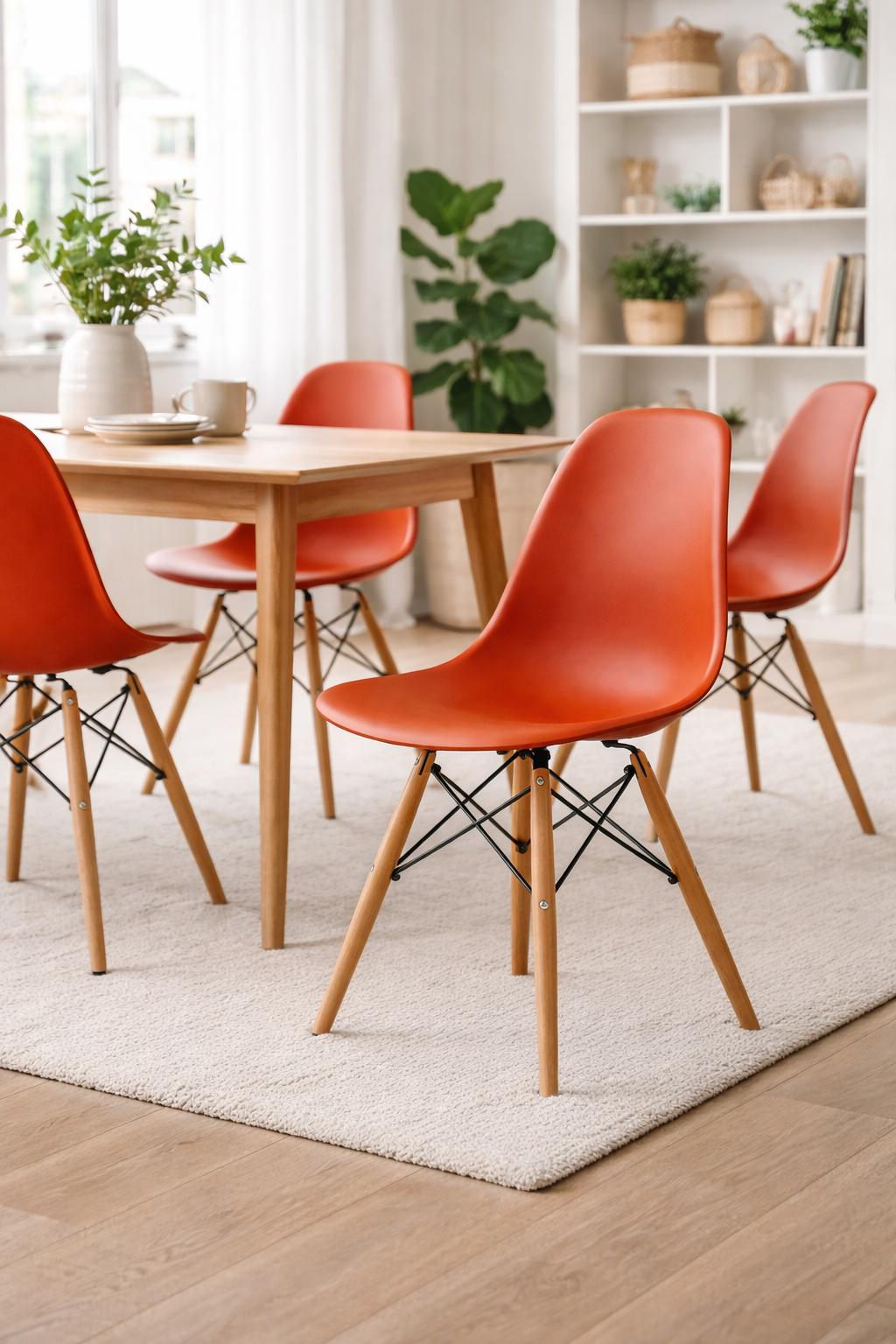 Eiffel Dining Chair (Natural Wood Base)