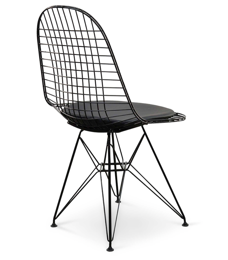 Mesh Eiffel Dining Chair (Black/ White)