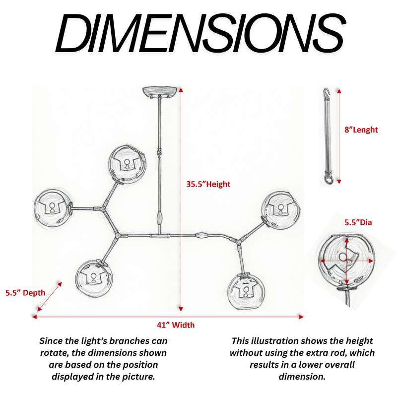 Atom Pendant - 5 Lights