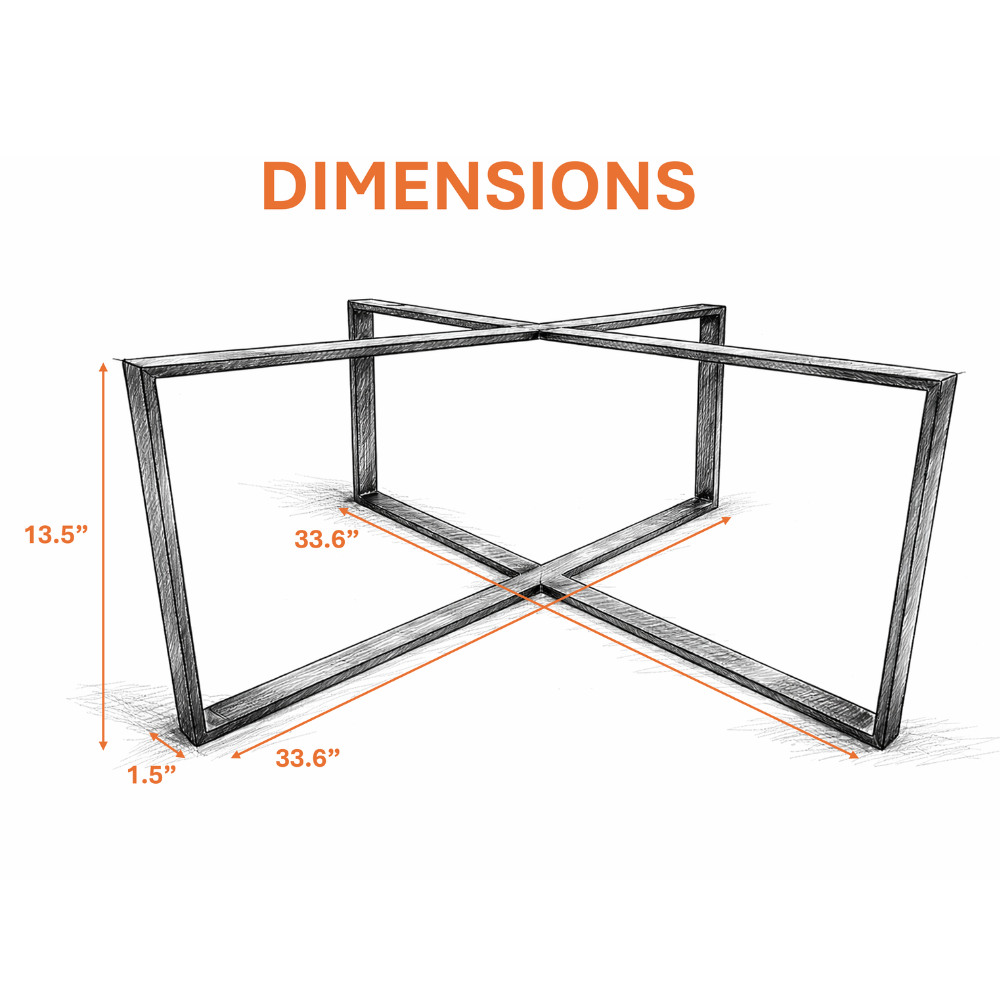 Cross Coffee Table Base