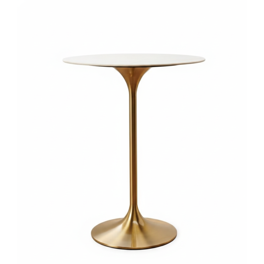 Leo Brass Faux Marble (Stone) Bar Table