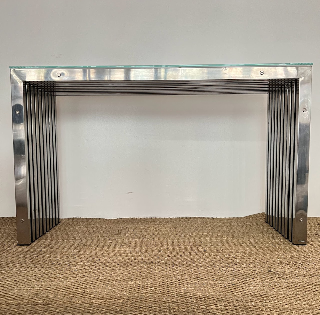 Slate Console Table w/ Glass