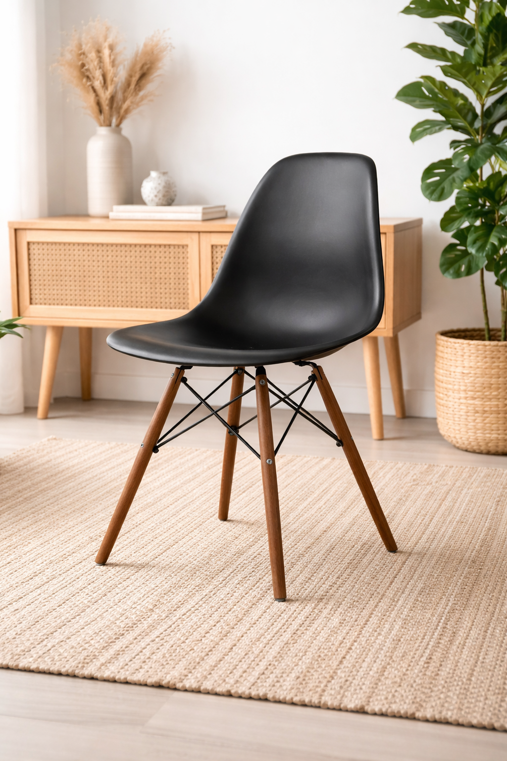 Eiffel Dining Chair (Walnut Wood Base)