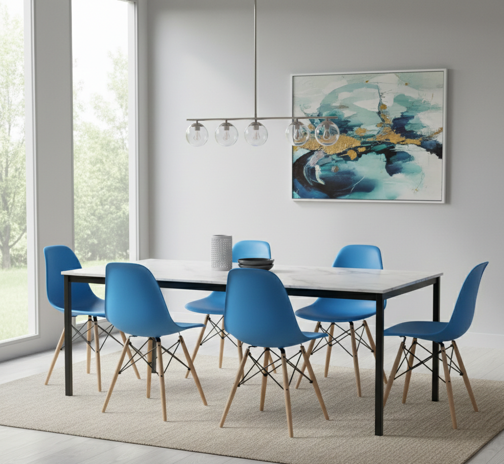 Eiffel Dining Chair (Natural Wood Base)