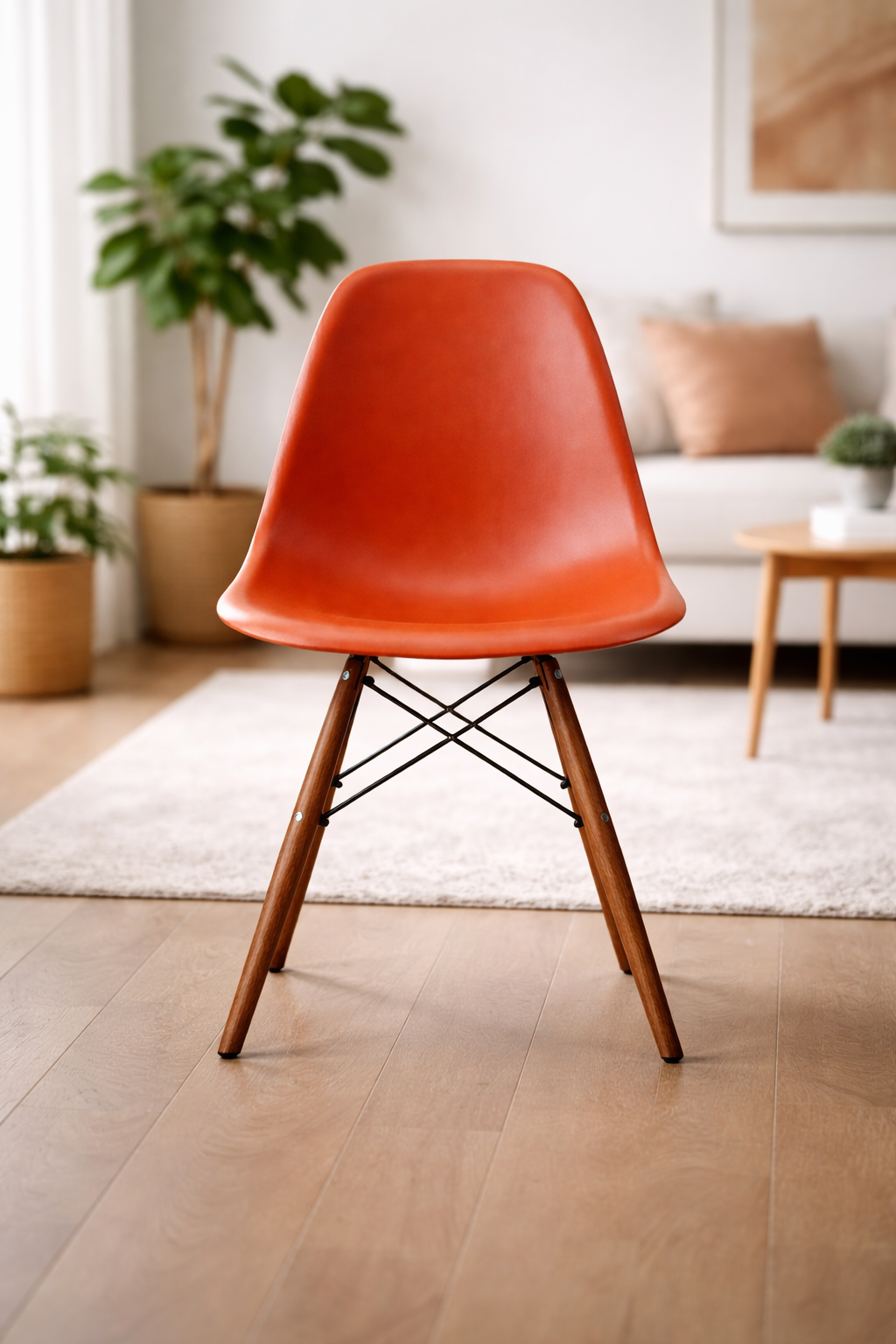Eiffel Dining Chair (Walnut Wood Base)