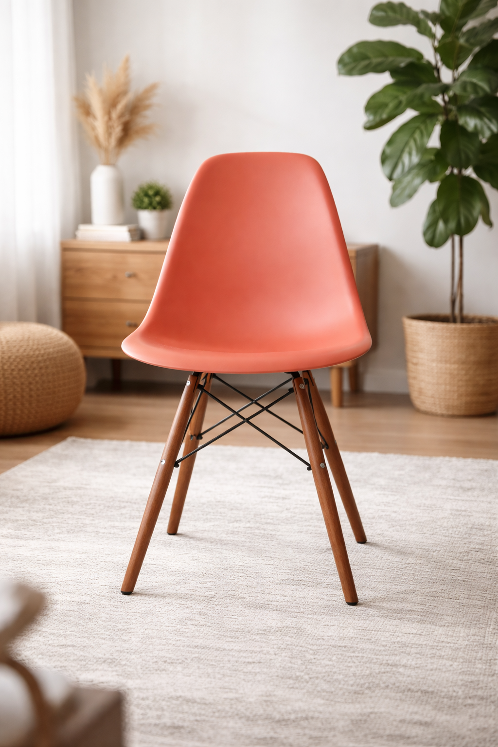 Eiffel Dining Chair (Walnut Wood Base)