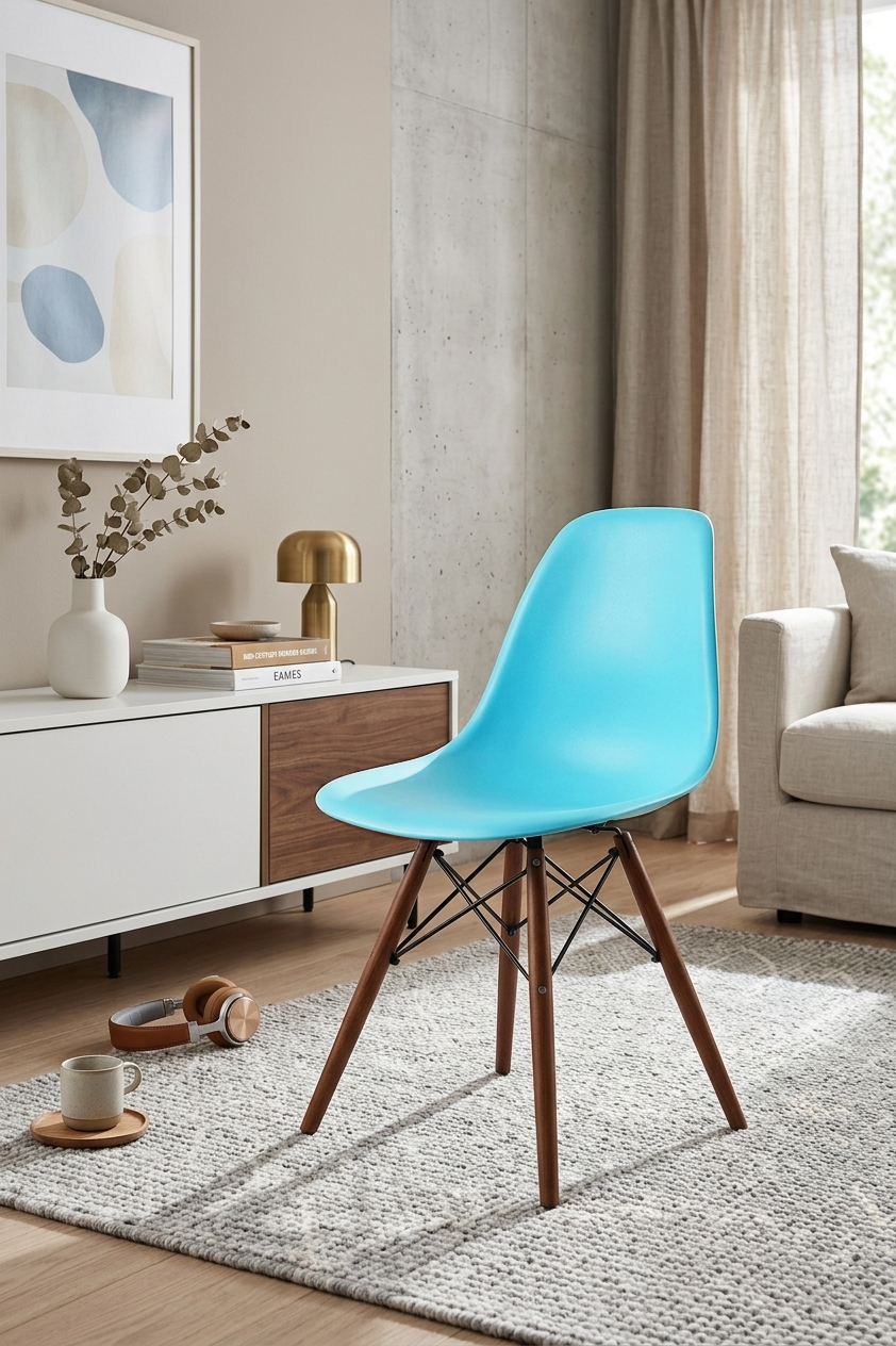Eiffel Dining Chair (Walnut Wood Base)