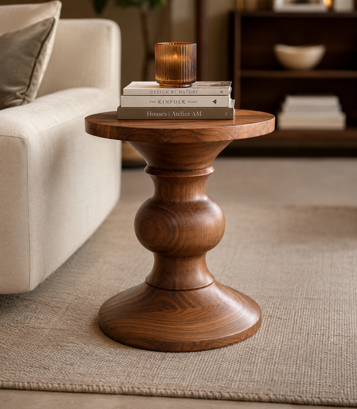 Pawn Wood Side Table