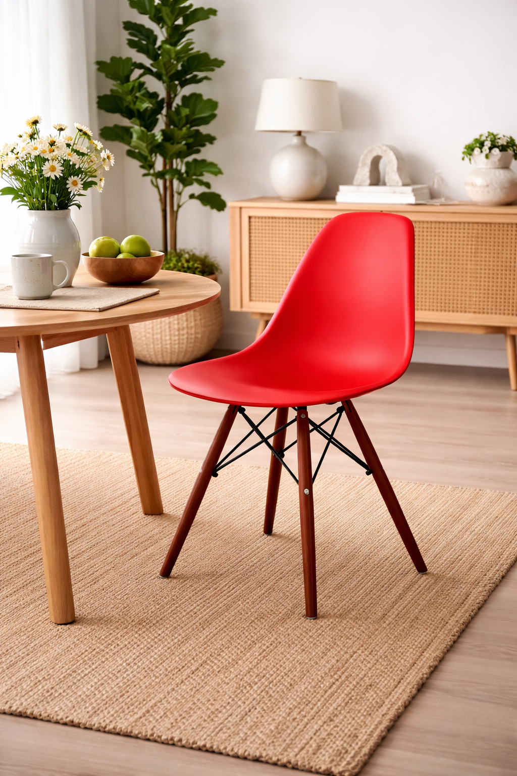 Eiffel Dining Chair (Walnut Wood Base)