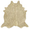 Beige with Gold Metallic Cowhide