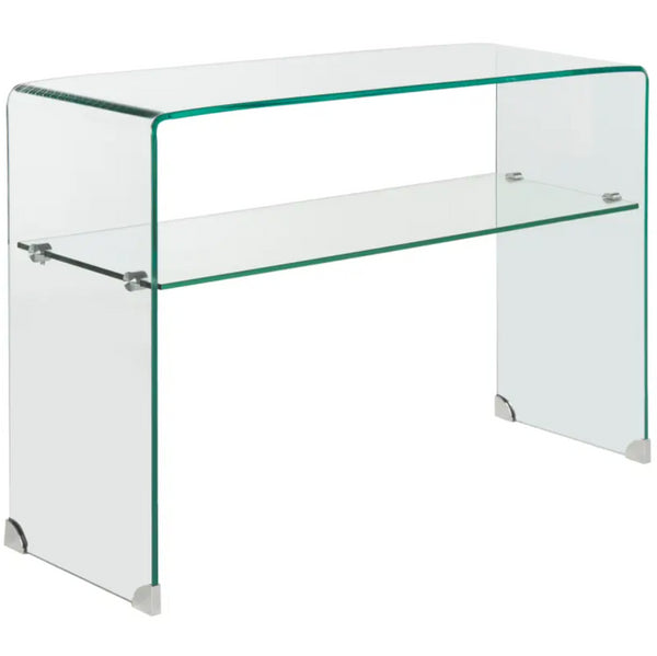 Waterfall Console with Top Shelf
