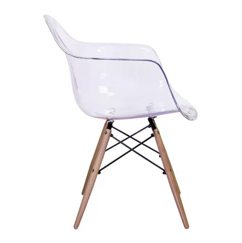 Bucket Dining Chair With Natural Wood Legs