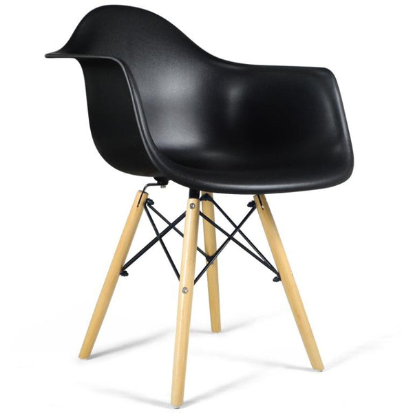 Bucket Dining Chair With Natural Wood Legs