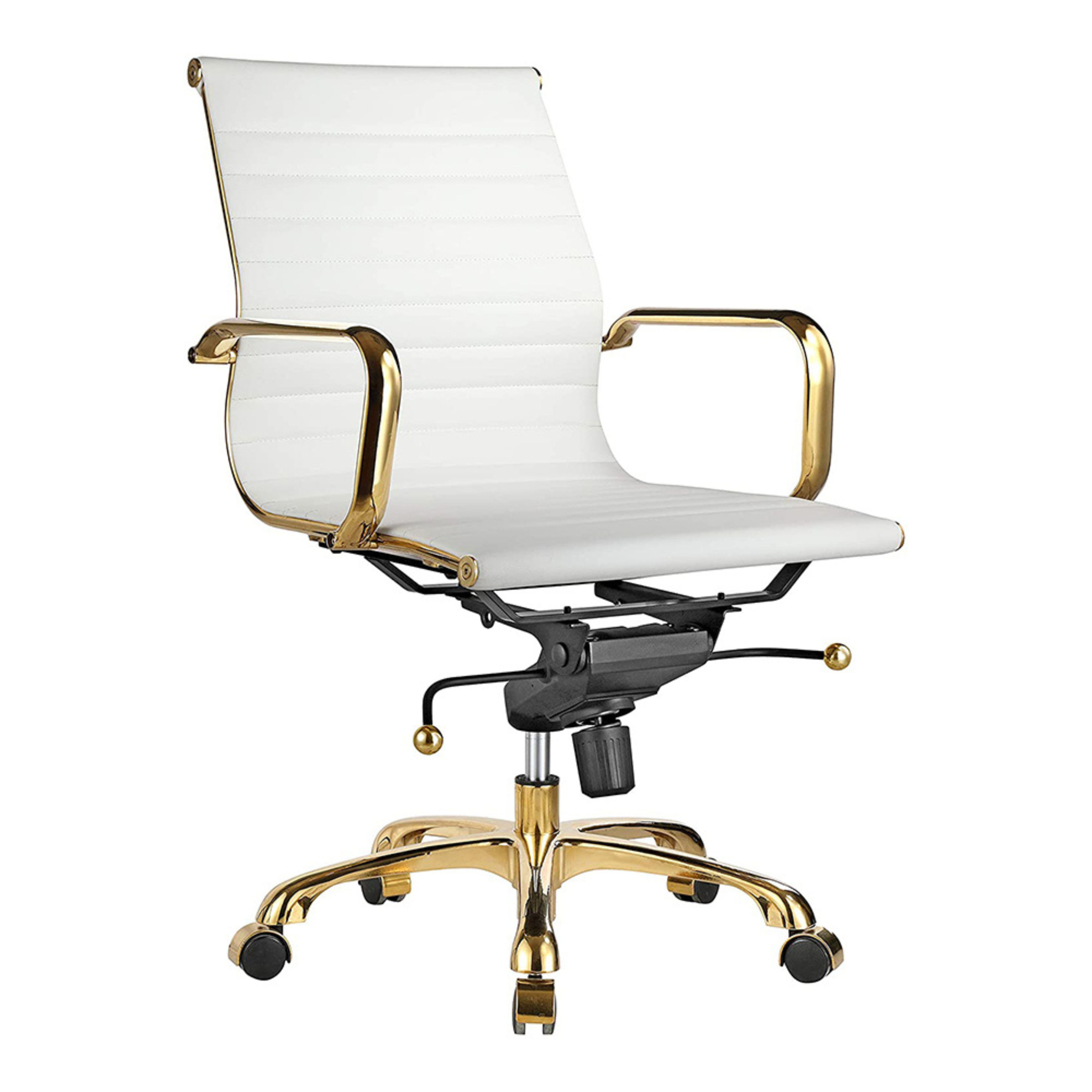 Toni Office Chair with Gold Frame - Low Back