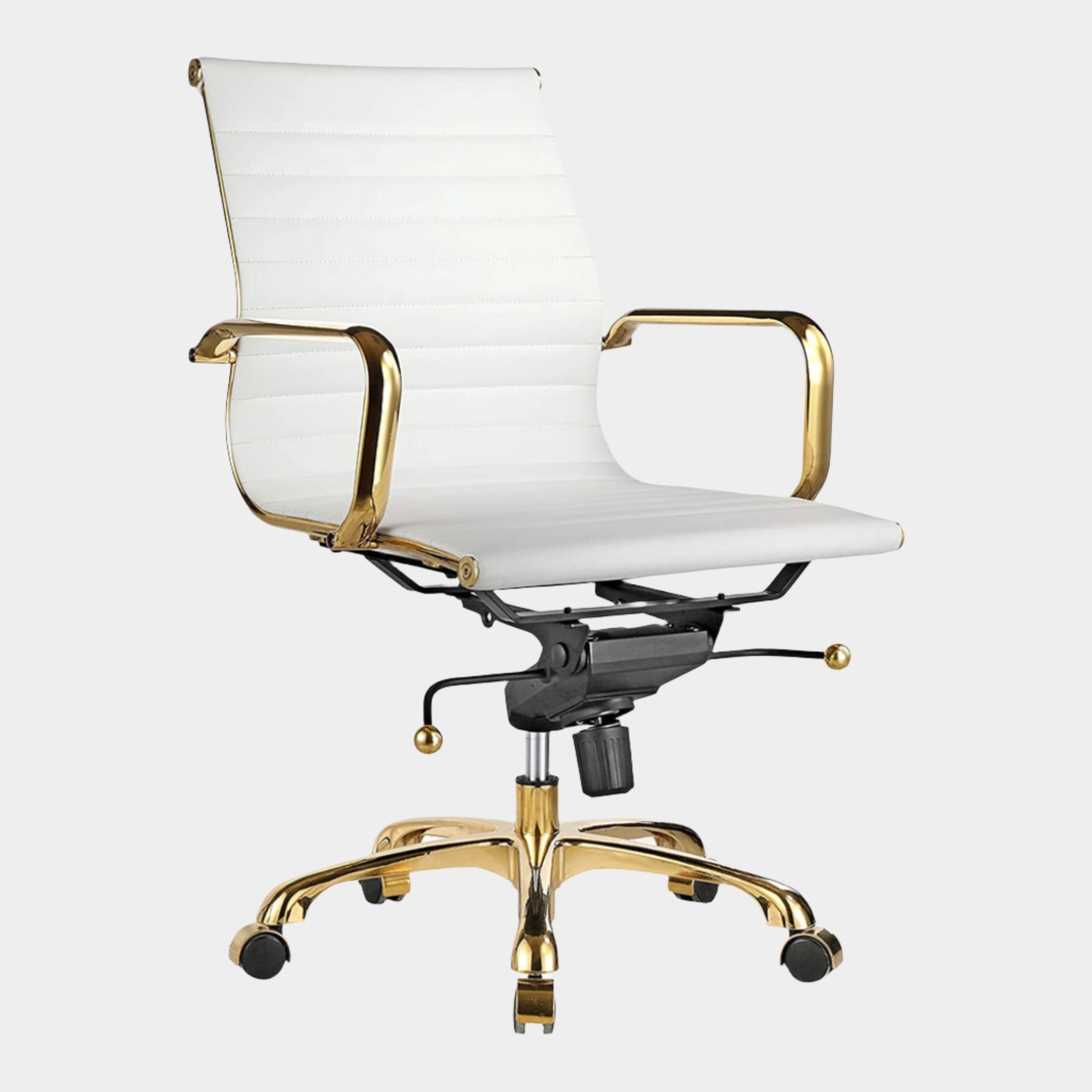 Toni Office Chair with Gold Frame - Low Back