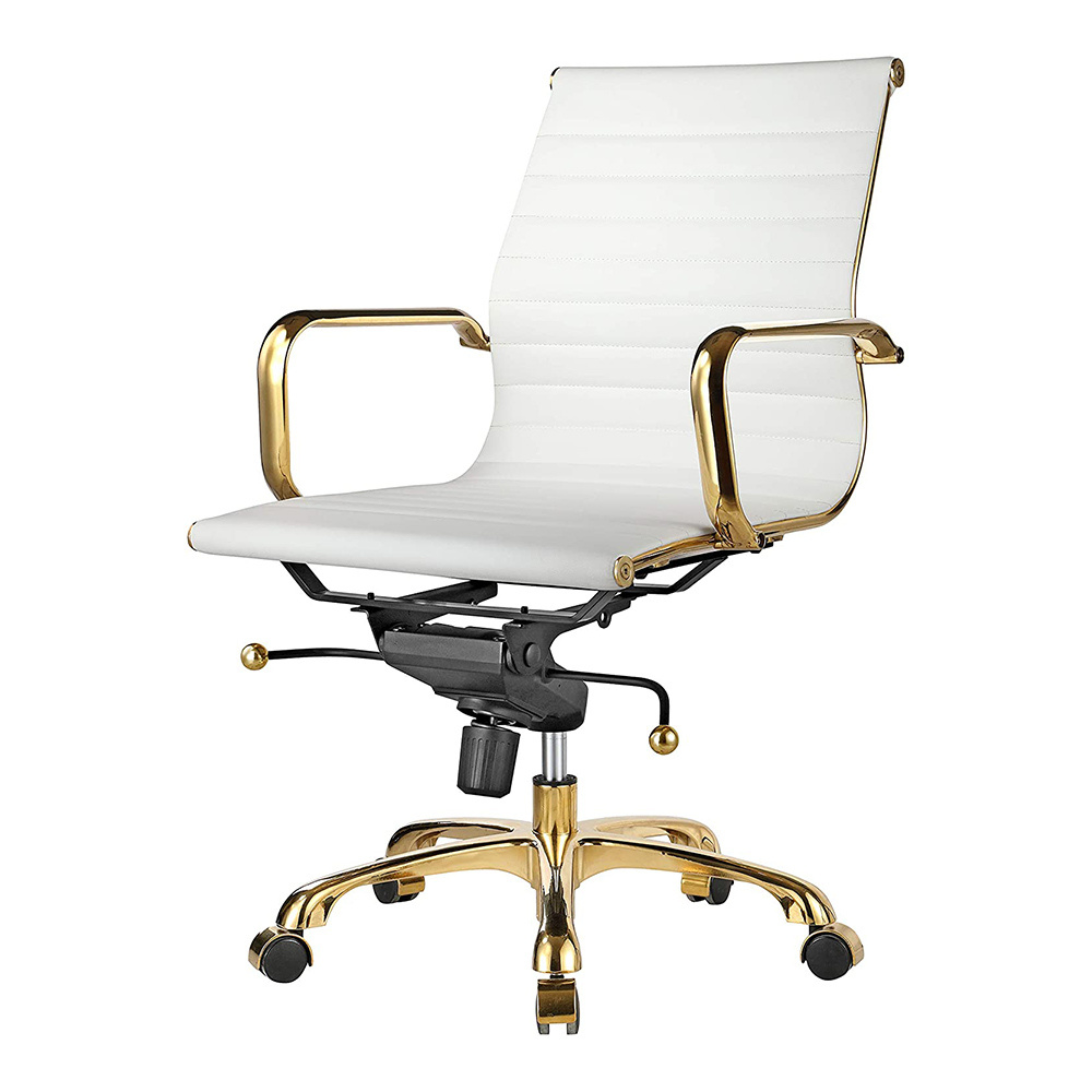 Toni Office Chair with Gold Frame - Low Back