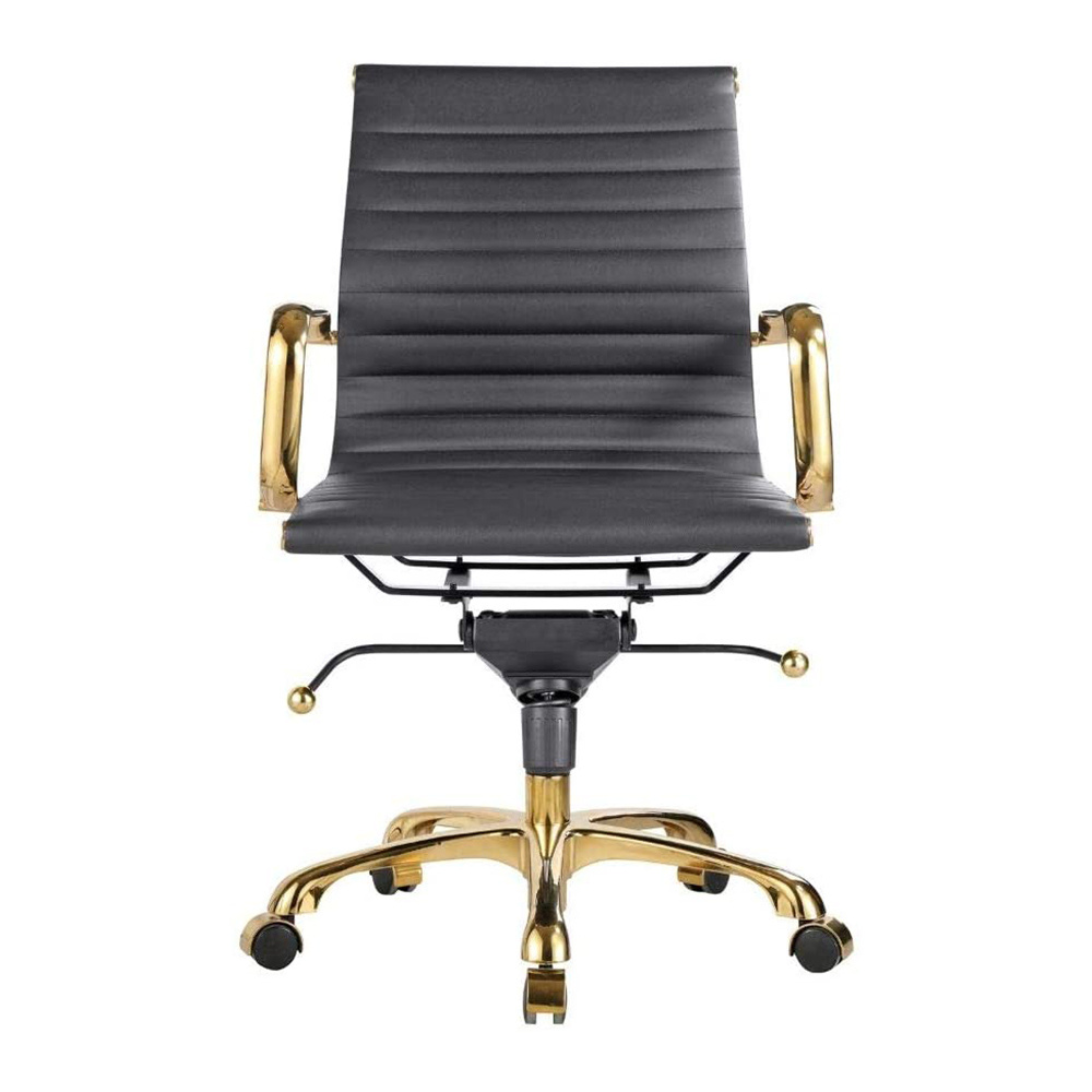 Toni Office Chair with Gold Frame - Low Back