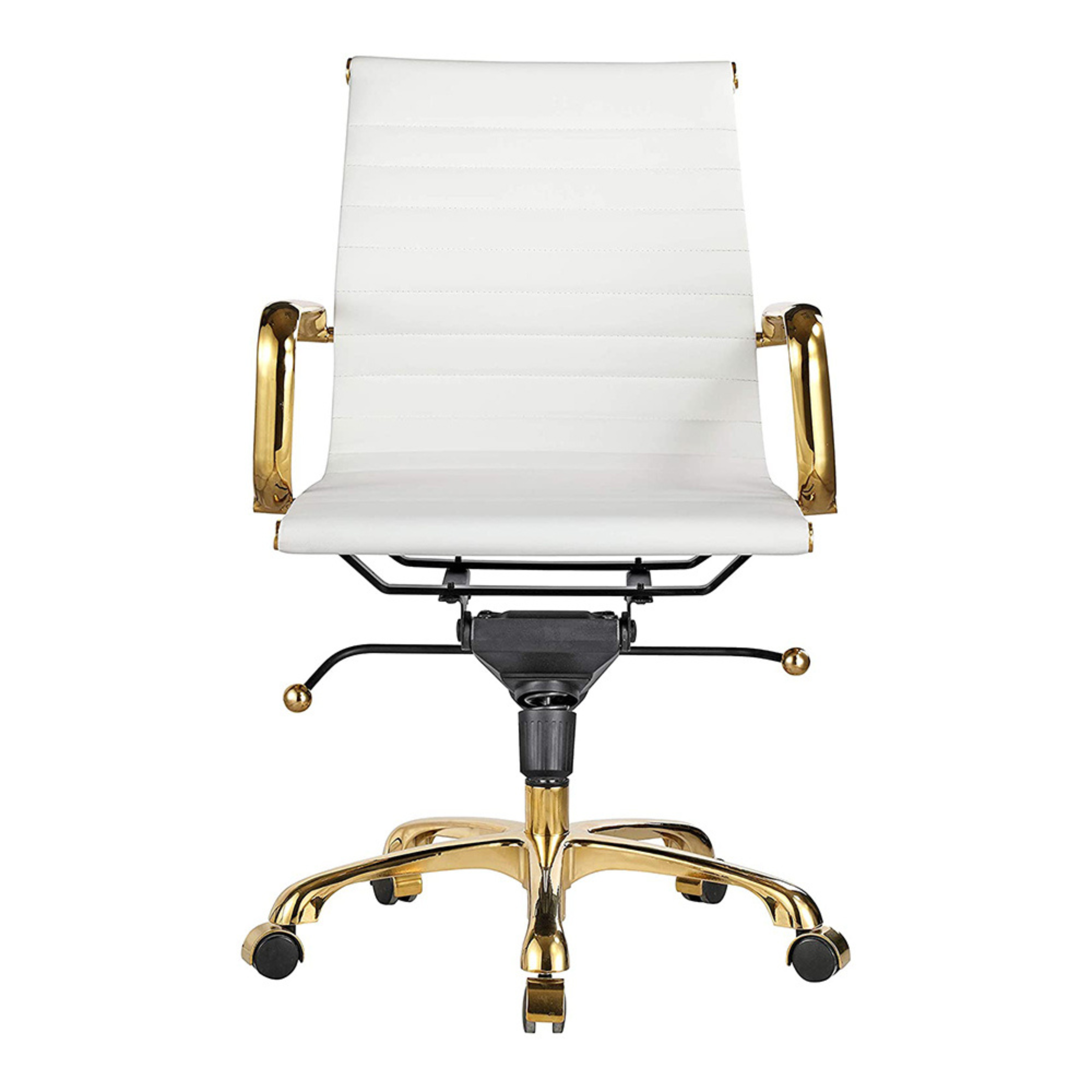 Toni Office Chair with Gold Frame - Low Back