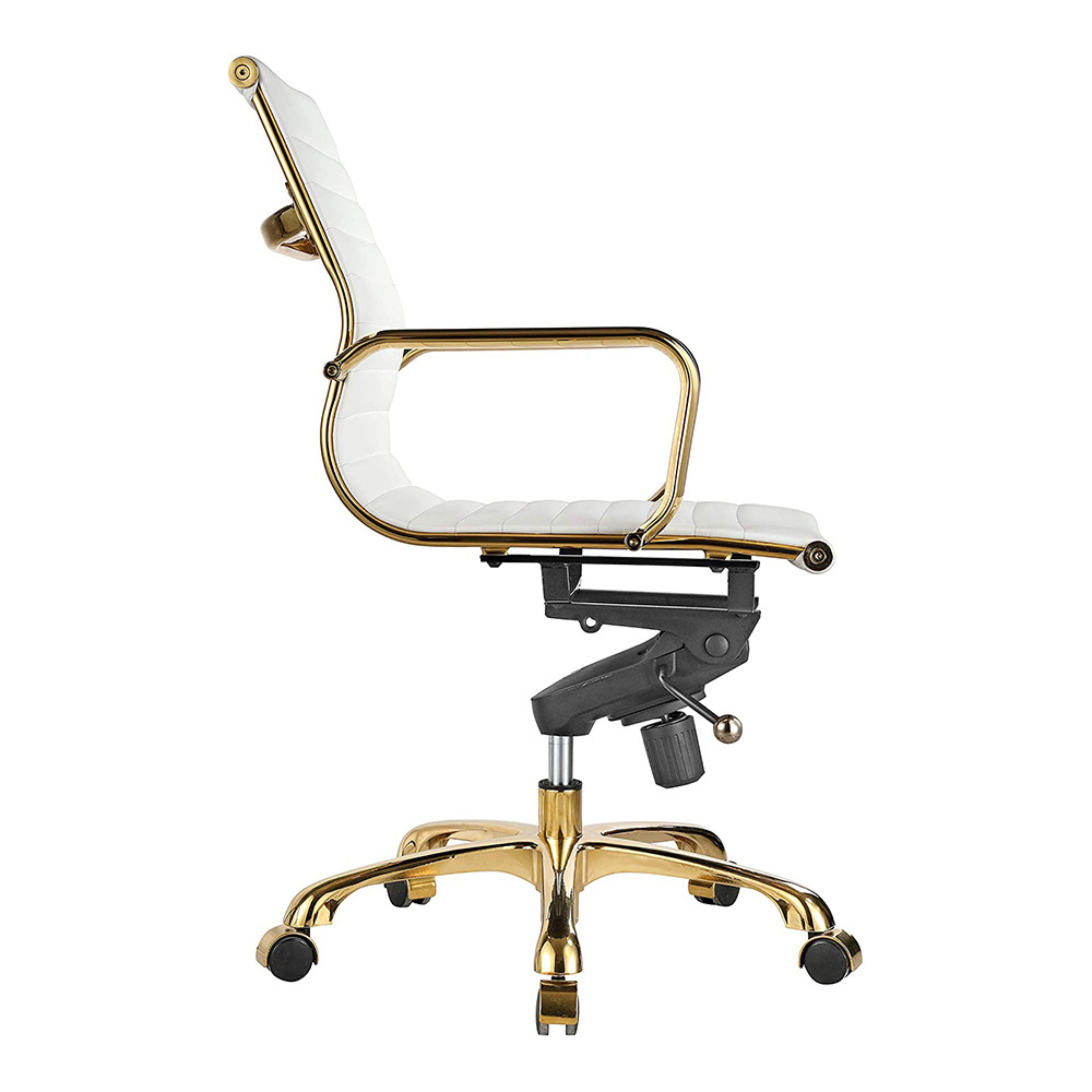 Toni Office Chair with Gold Frame - Low Back