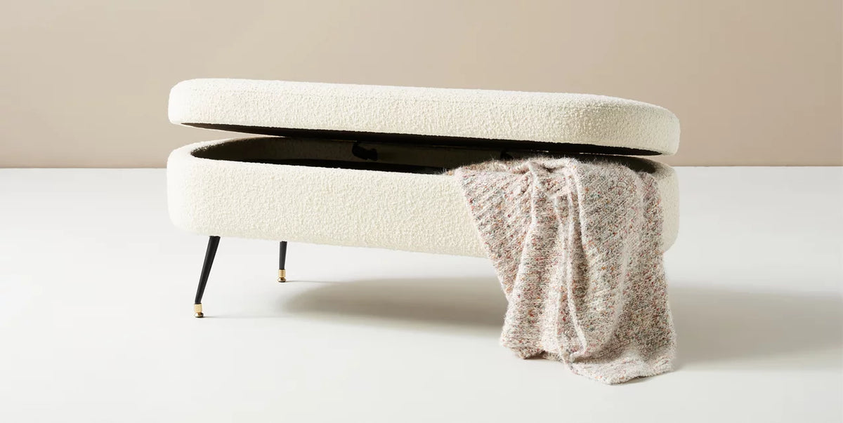 Pacha Storage Bench (Boucle Fabric)