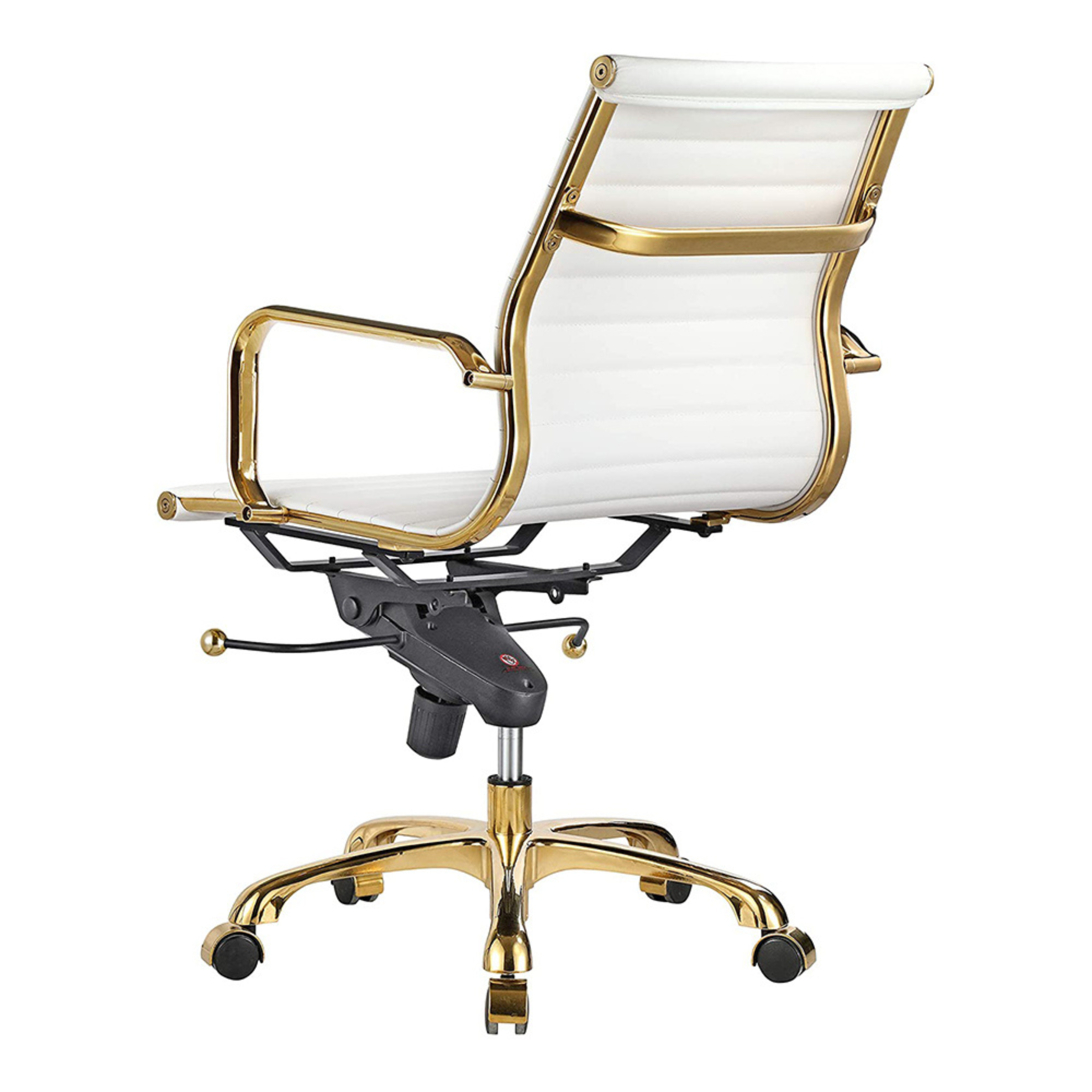 Toni Office Chair (Gold Frame) (Low Back)