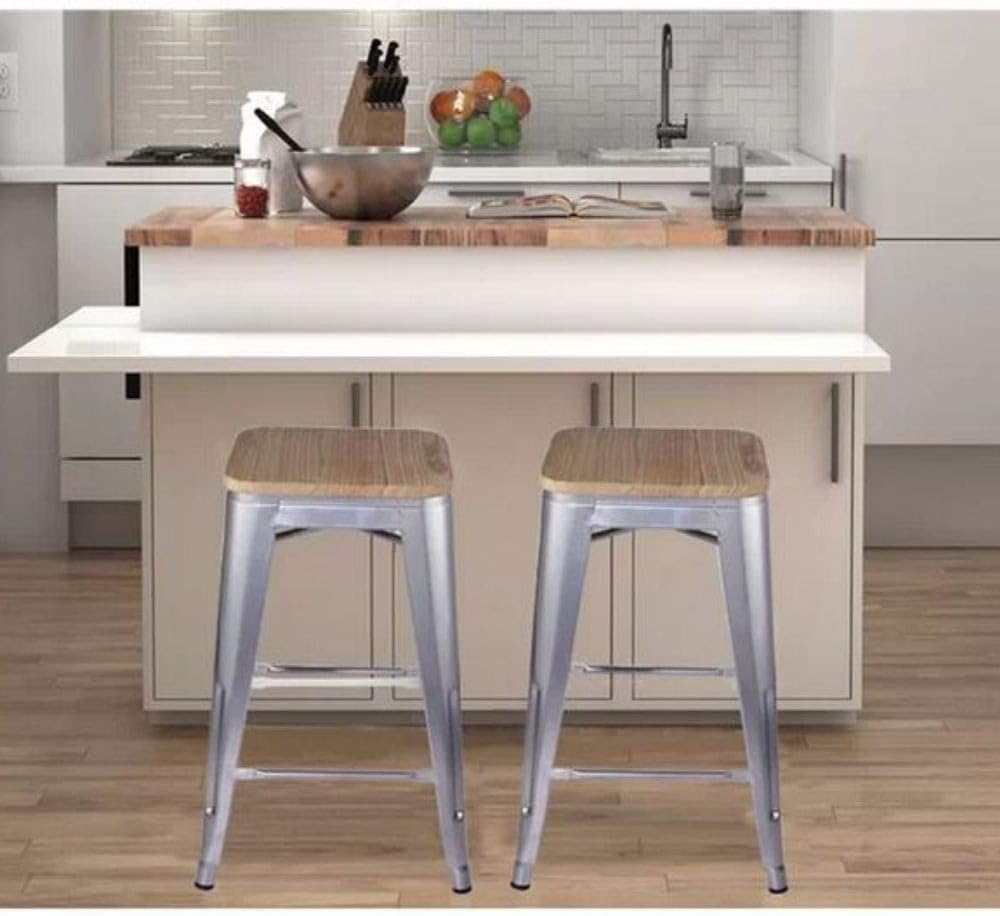 Tolix Counter Stool (Wood)