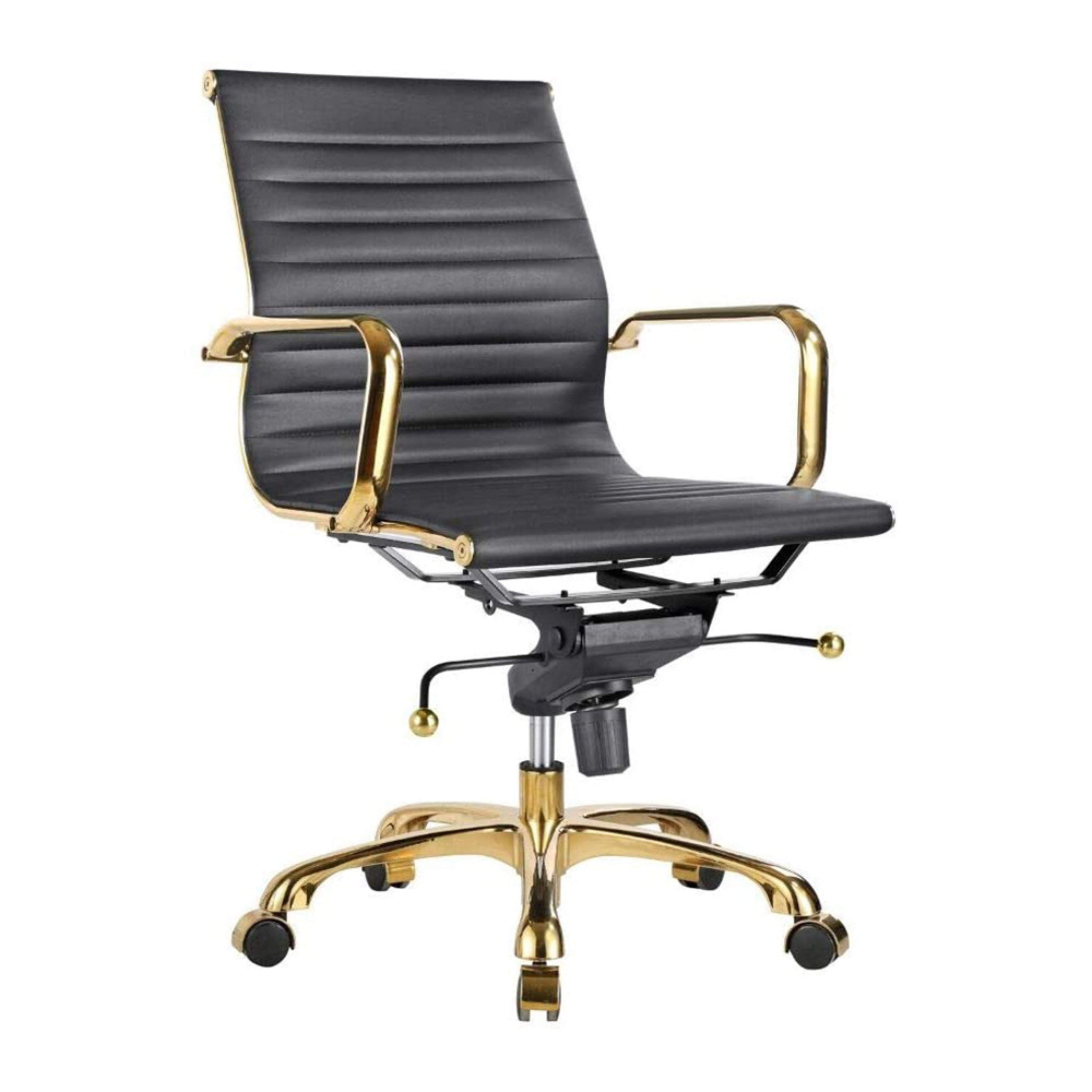 Toni Office Chair with Gold Frame - Low Back