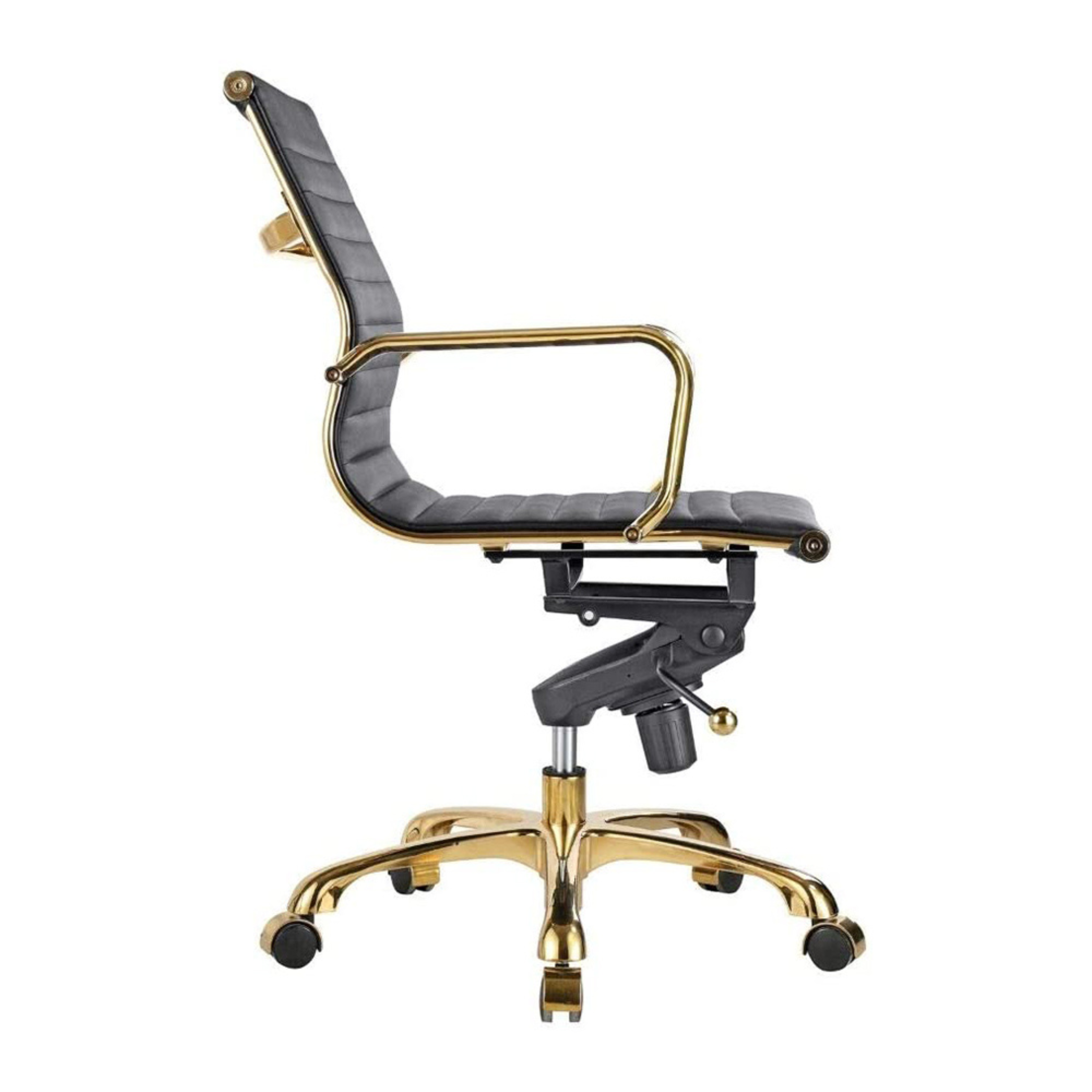 Toni Office Chair with Gold Frame - Low Back