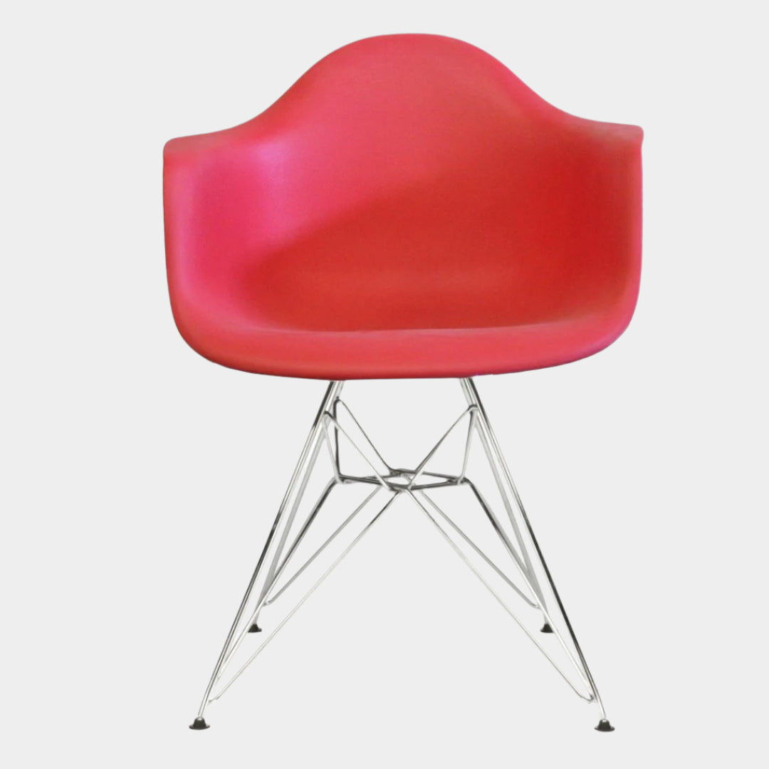 Eames Molded Plastic Armchair - Chrome Legs