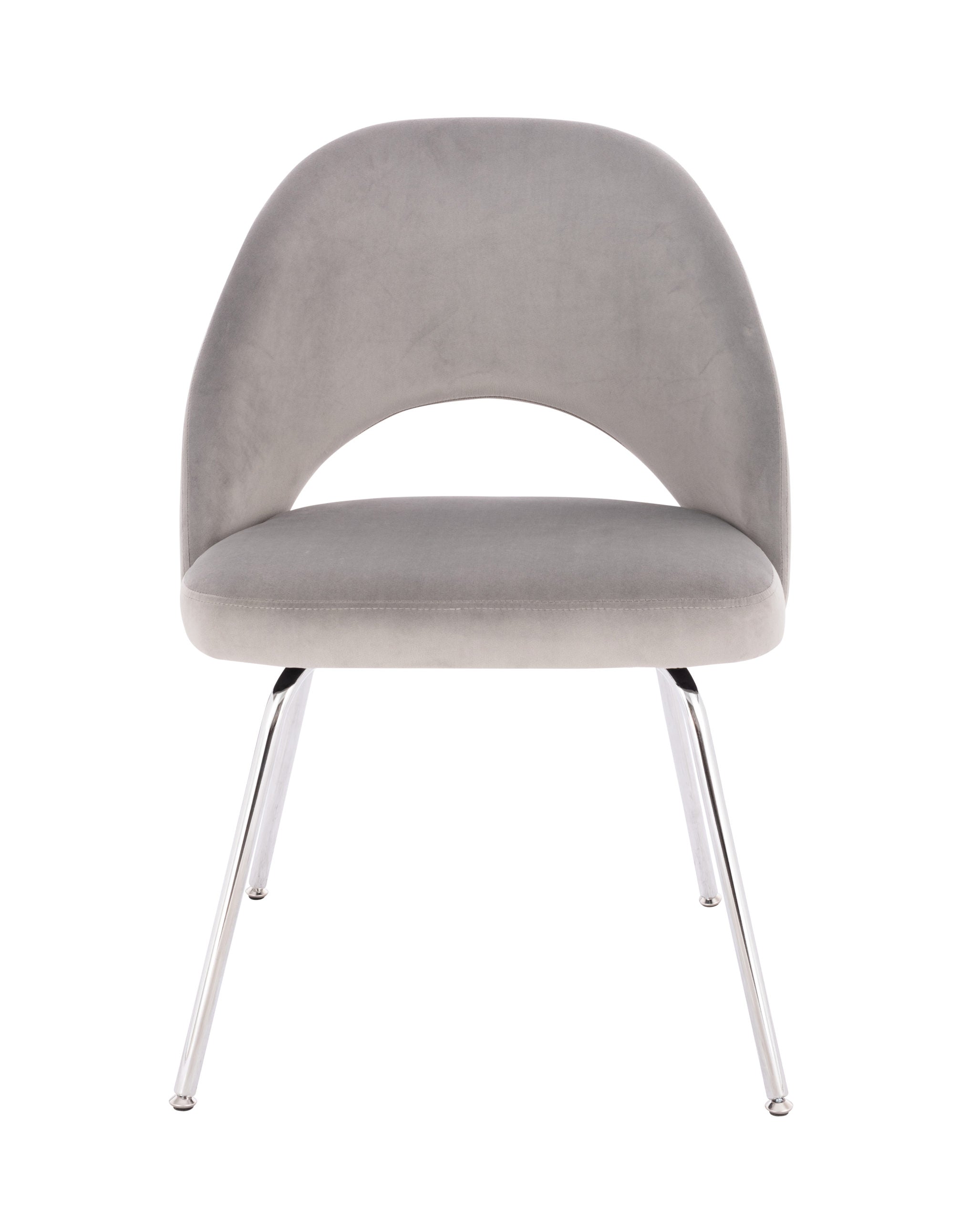 Sand Chrome Velvet Chair