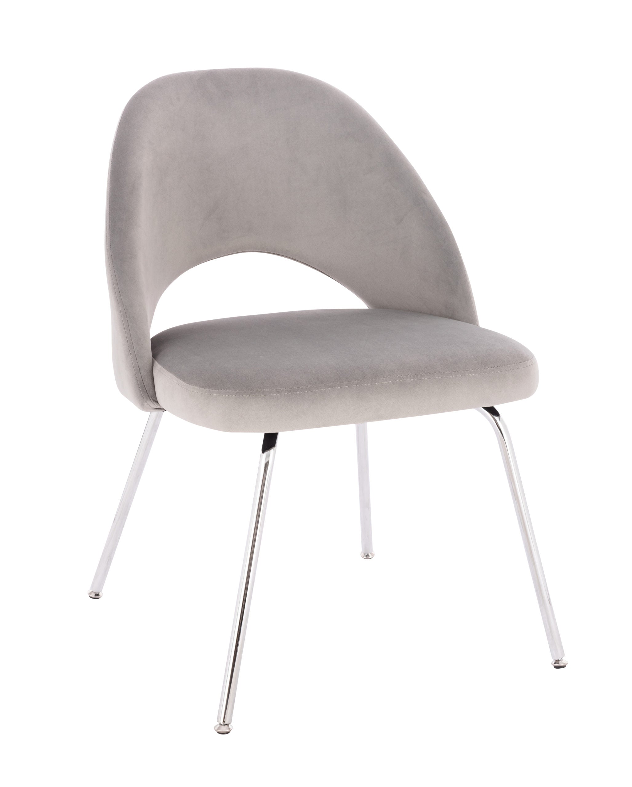 Sand Chrome Velvet Chair