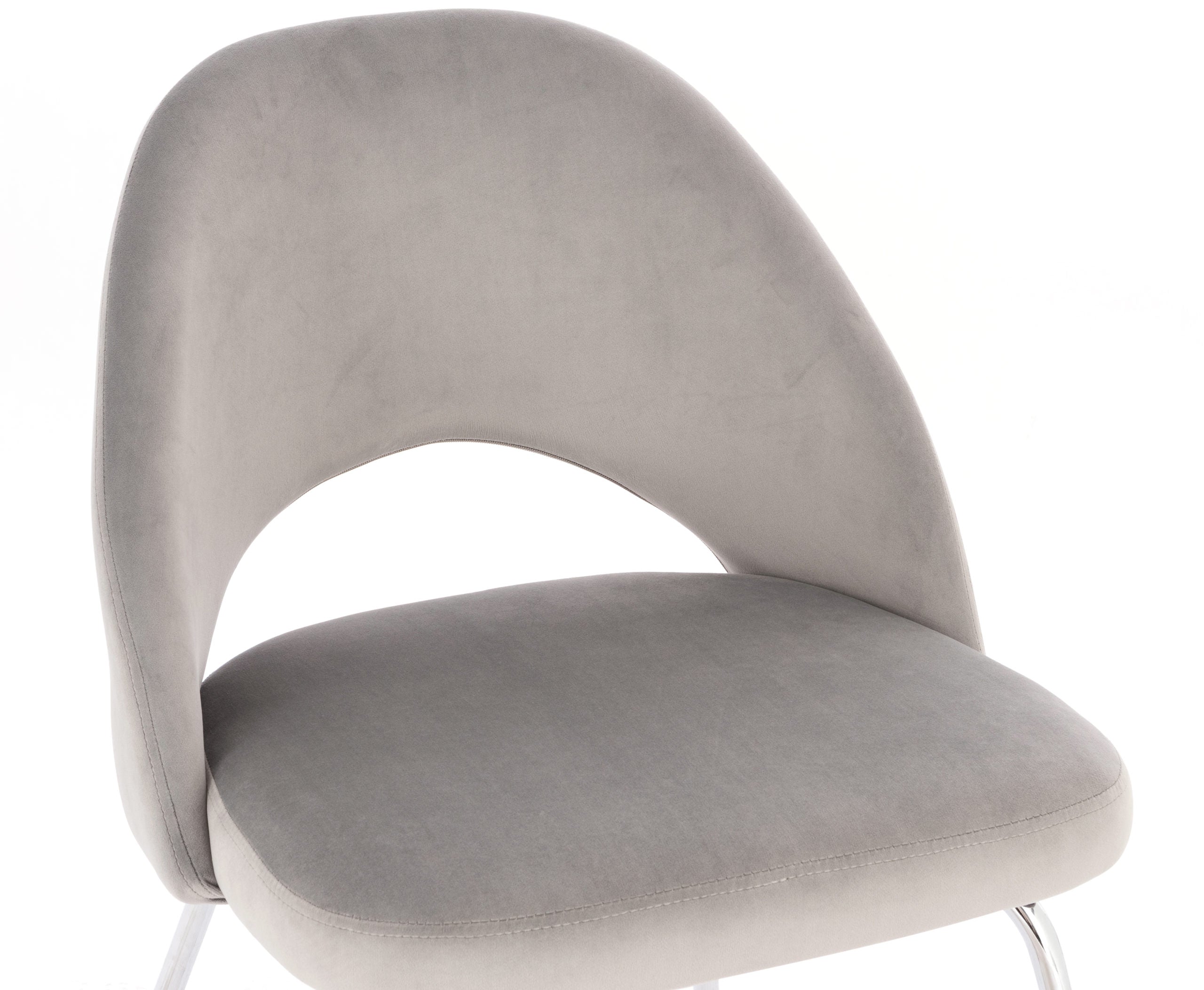 Sand Chrome Velvet Chair