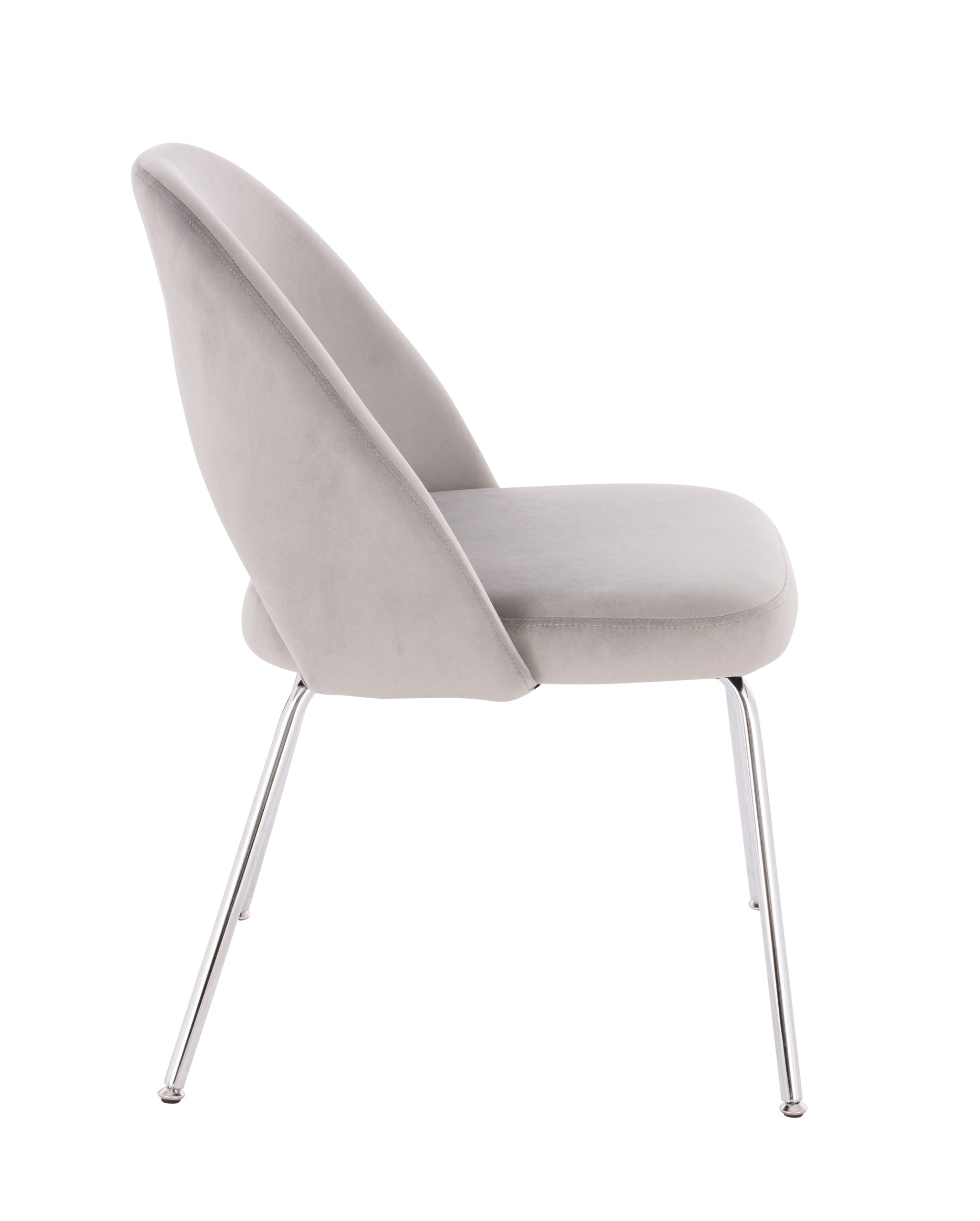 Sand Chrome Velvet Chair