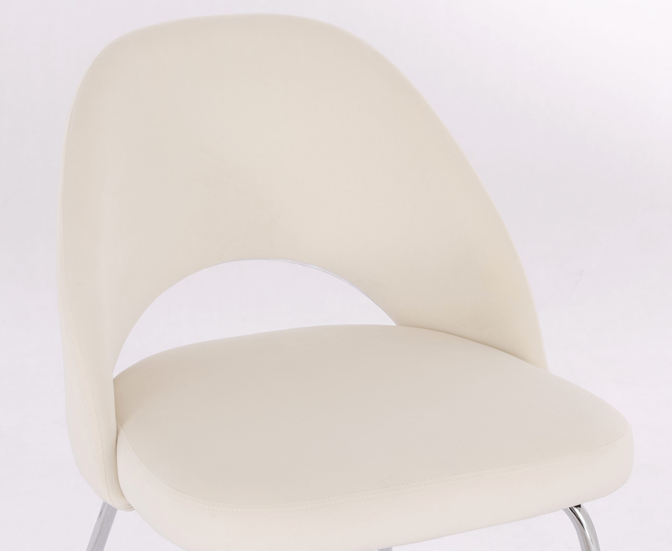 Sand Chrome Velvet Chair