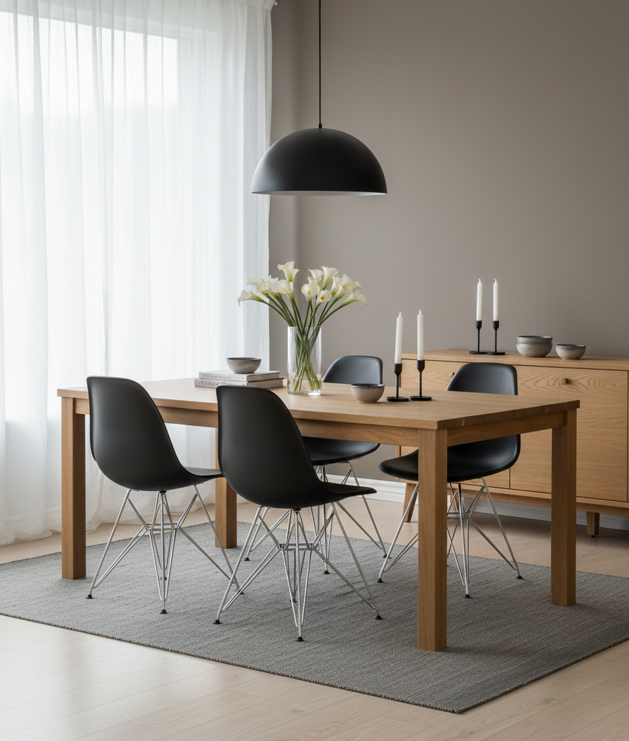 Eiffel Dining Chair - Chrome Legs