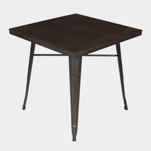 Tolix Dining Table - Wood Top