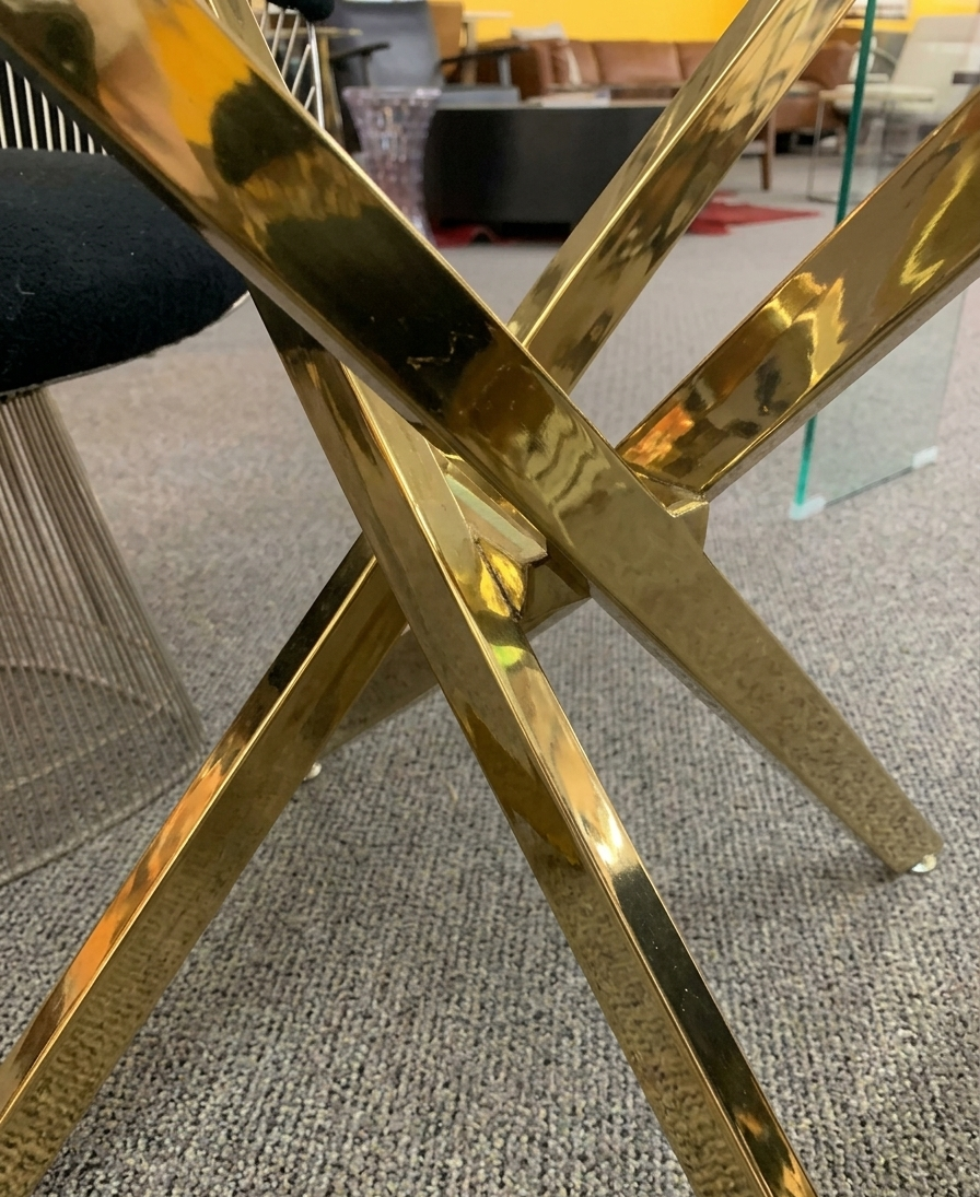 Glass Star  Round Dining Table (Gold)