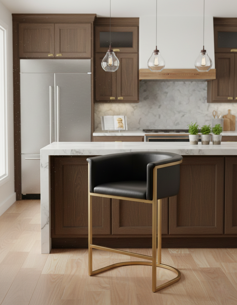 Kanye Bar Stool  PU Leather