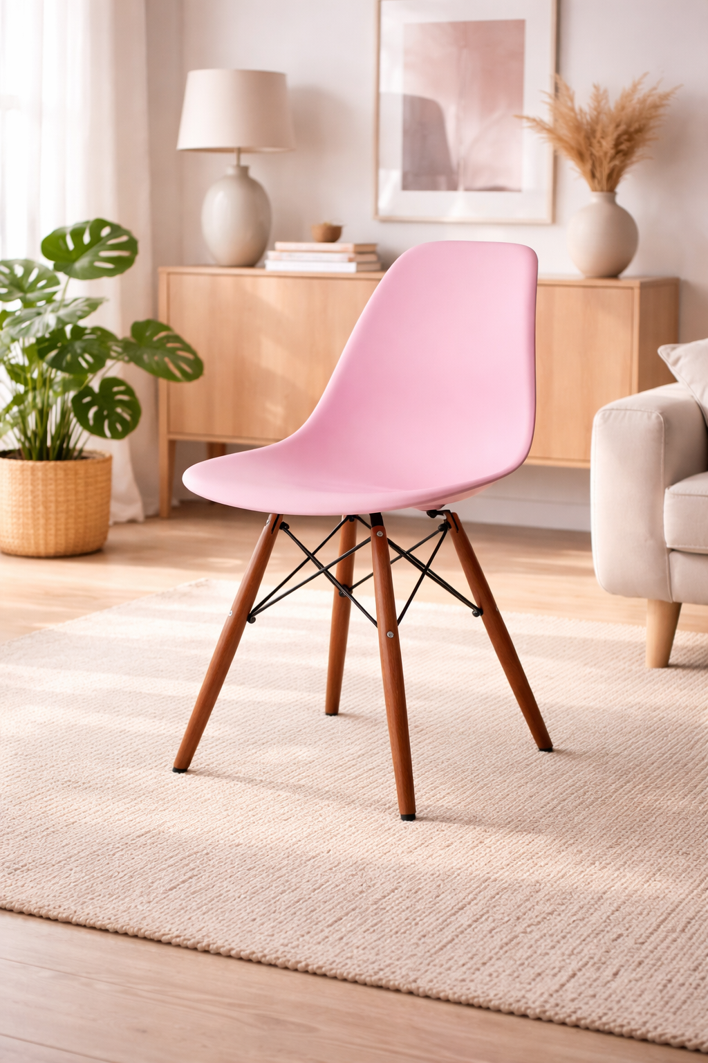 Eiffel Dining Chair (Walnut Wood Base)