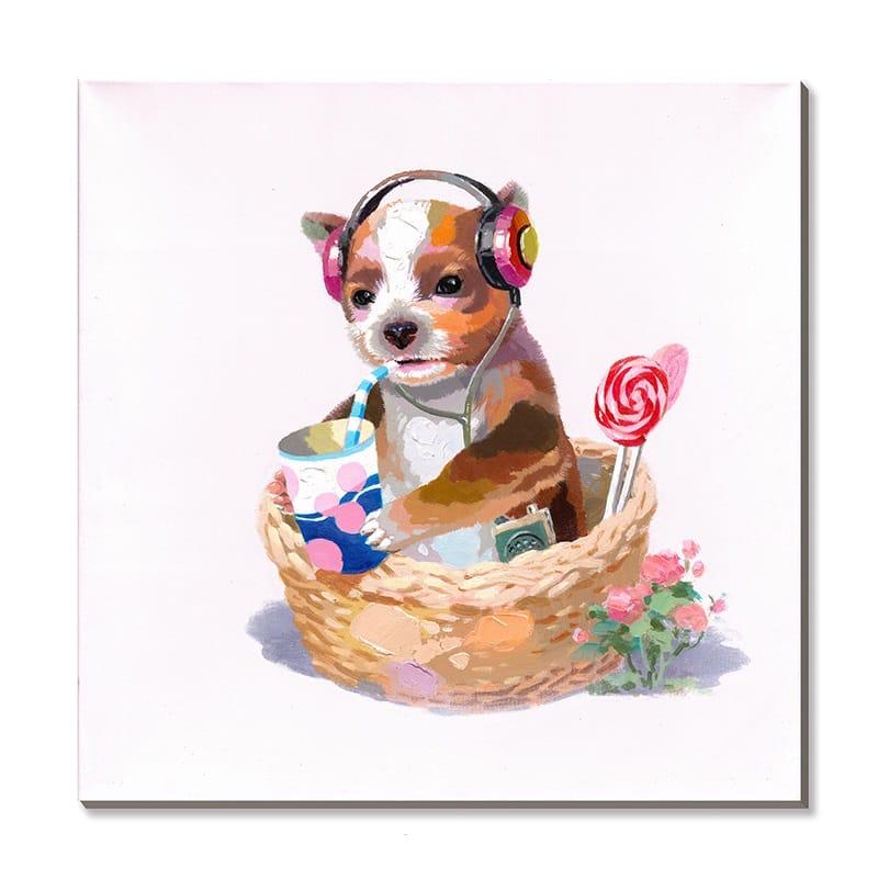 Relaxing Dog - 50% Hand Painted