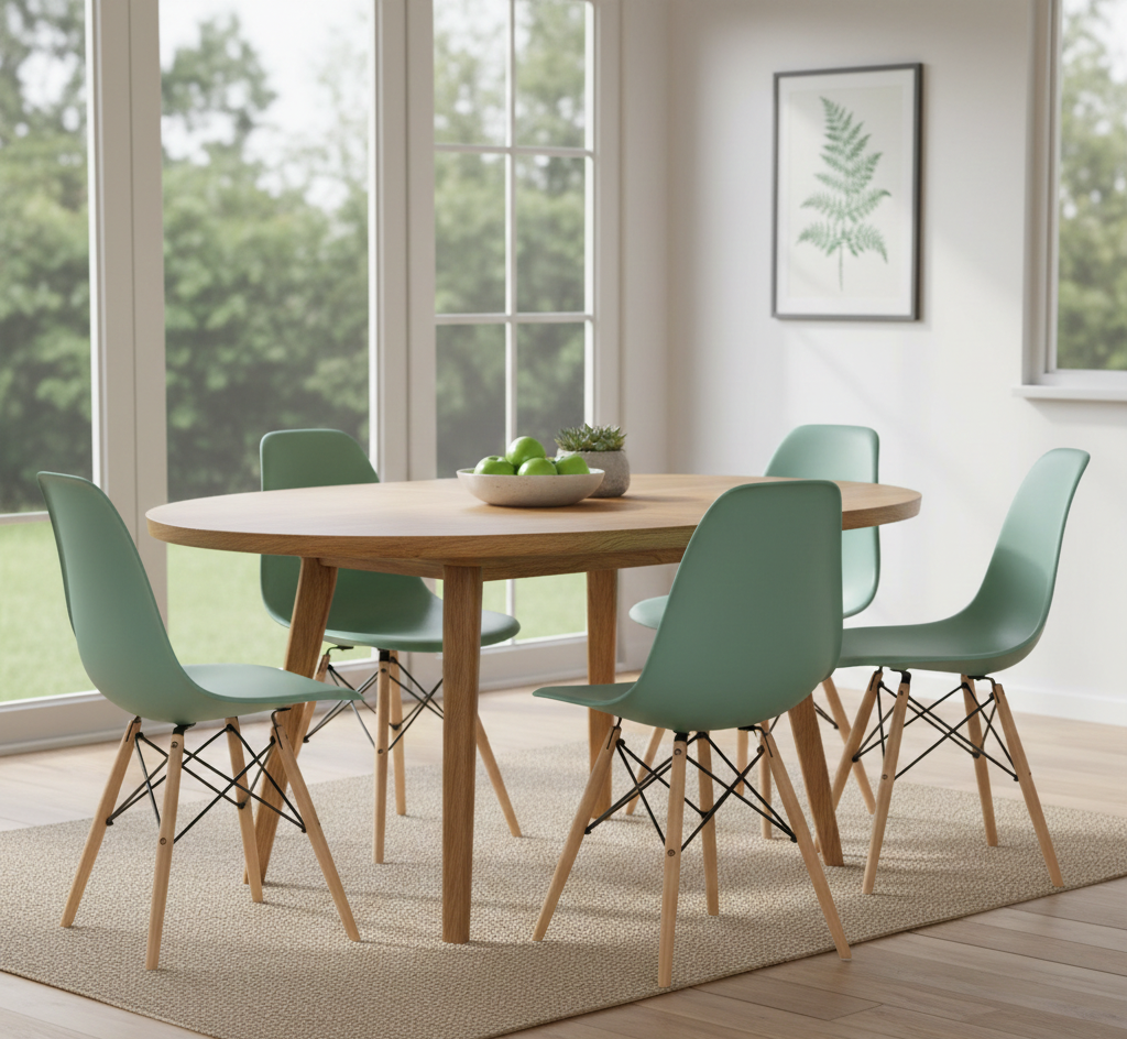 Eiffel Dining Chair (Natural Wood Base)