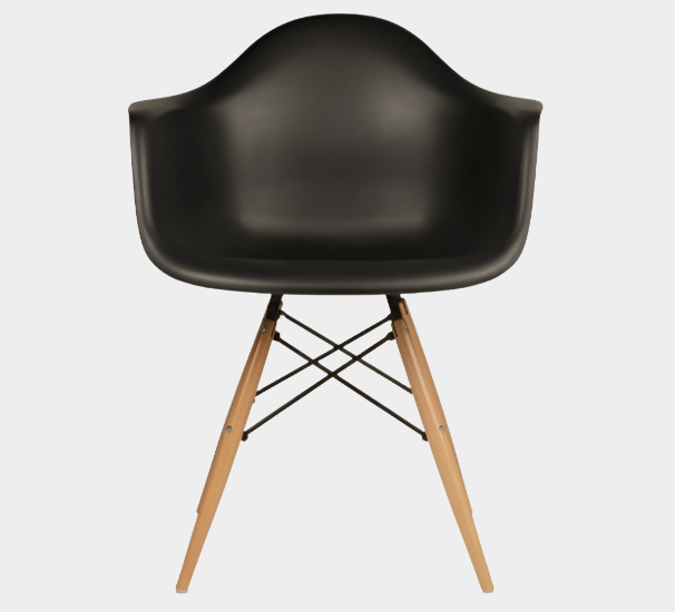 Eames Molded Plastic Armchair (Natural Wood Legs)