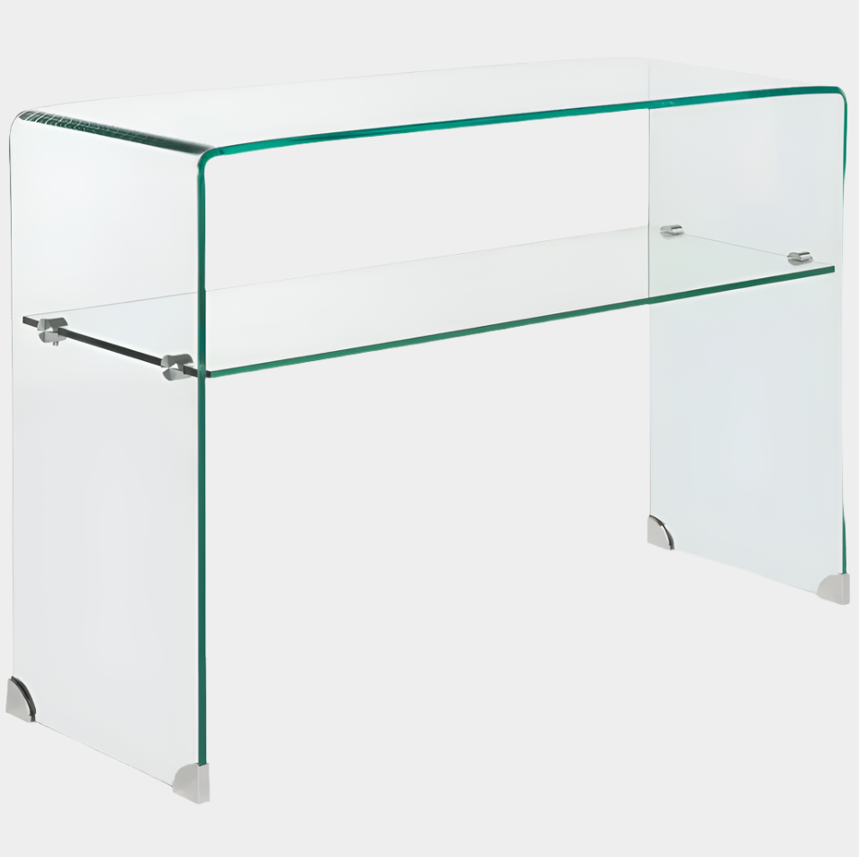 Waterfall Console with Top Shelf