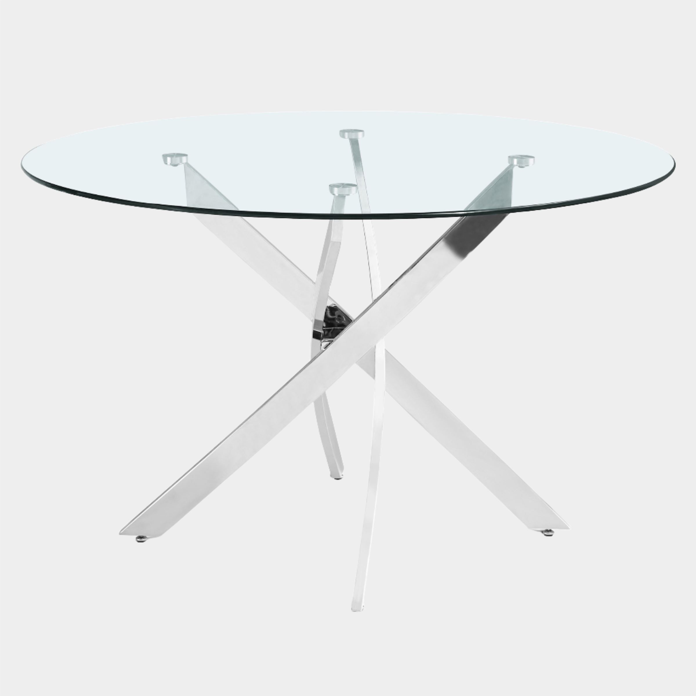 Xander Round Dining Table (Chrome)