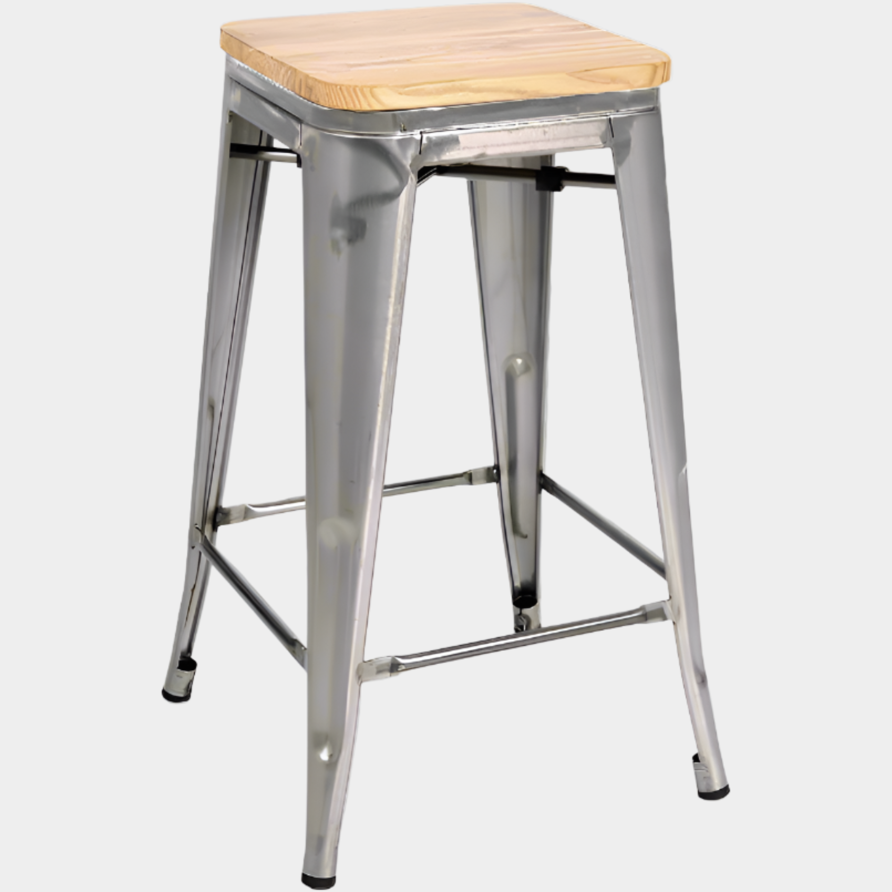 Tolix Counter Stool (Wood)